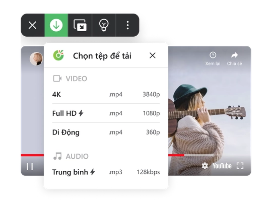 Easily download video or song that you like