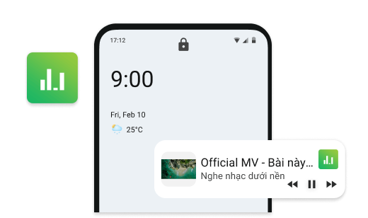 Cốc Cốc Mobile background play feature